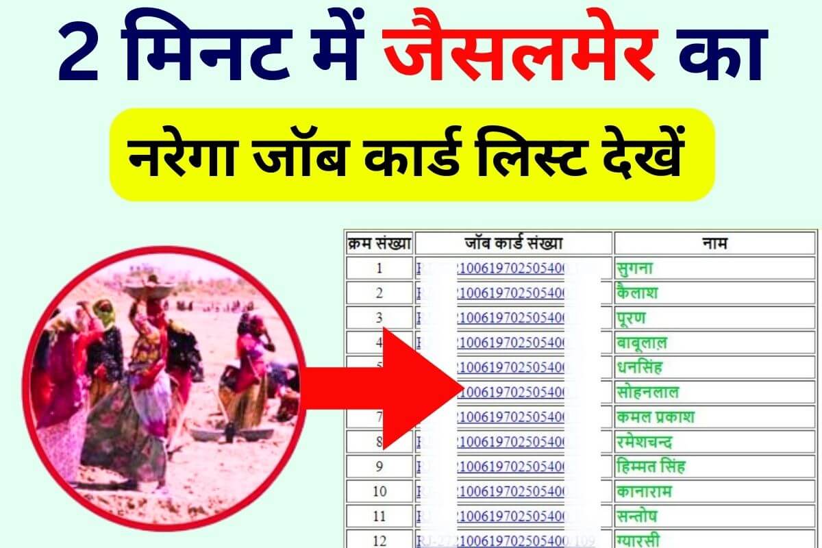 Nrega Job Card List Jaisalmer